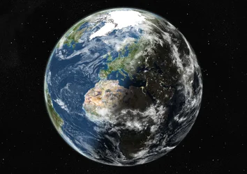 Globe Centered on Europe and Africa